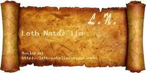 Leth Natália névjegykártya